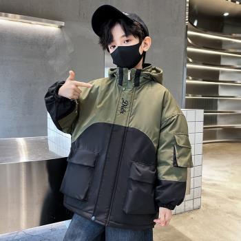 巴拉bala工裝兒童冬季羽絨棉服