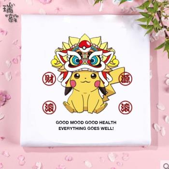 皮卡丘精靈寶可夢衛衣學生醒獅