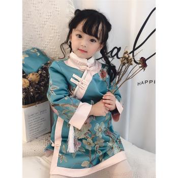 寶寶兒童親子裝冬加厚旗袍拜年服