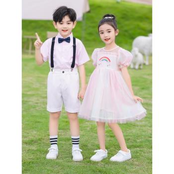 兒童演出服幼兒園舞蹈服小學生詩歌朗誦服裝中國舞表演主持人禮服