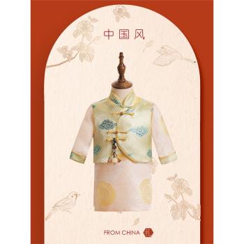 百日宴嬰兒滿月周歲中國風禮服