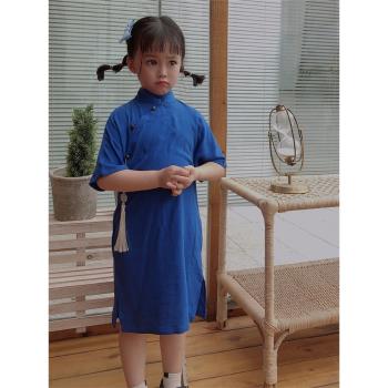 改良漢服夏季薄款親子女寶寶旗袍