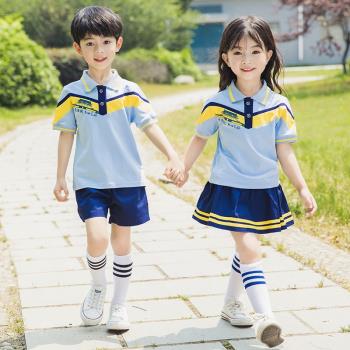 夏裝學院風短袖畢業照幼兒園園服