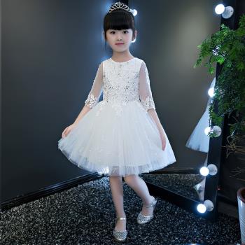 高階12歲圓鎖白紗裙生日宴會禮服
