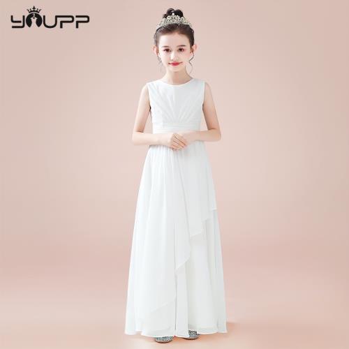 兒童禮服女童鋼琴演奏服中學生主持表演服大童詩歌朗誦比賽演出服