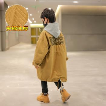 洋氣加厚時髦夾棉春秋風衣童裝