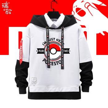 寶可夢精靈球遊戲衛衣學生假兩件