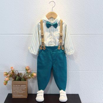 男童禮服英倫風春秋男孩生日婚禮花童小西裝套裝兒童帥氣演出服裝