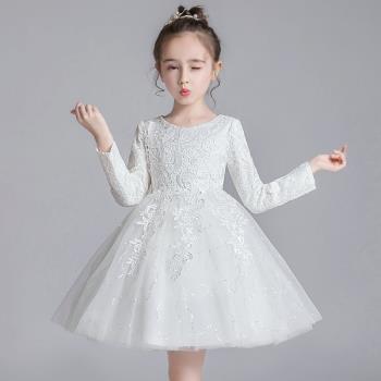 春秋冬公主裙蓬蓬紗中大童禮服