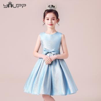 兒童禮服公主裙女童主持禮服裙短款小女孩十歲生日禮服洋氣演出服