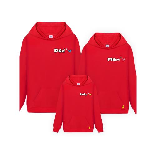 特別的親子裝春秋款一家三口四口衛衣英文字母圖案新款洋氣潮外套