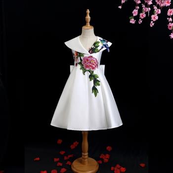 兒童中式小女孩主持人走秀禮服