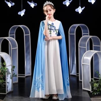 兒童水袖仙女中國風古箏演出服