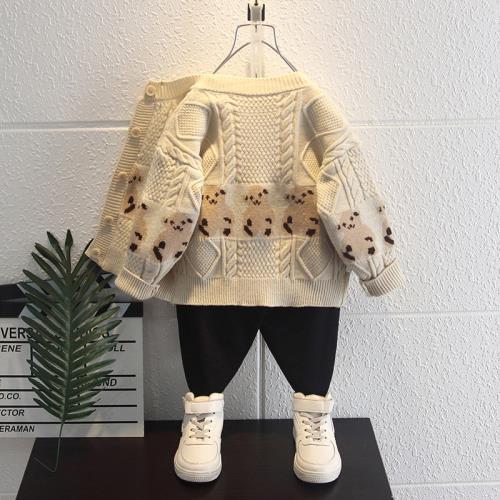 男童春秋毛衣2026新款洋氣寶寶針織開衫外套男孩秋裝上衣秋冬線衣