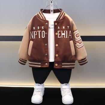 寶寶上衣男孩初春洋氣兒童棒球服