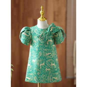薄款高階寶寶周歲禮服女童旗袍