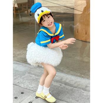 唐老鴨衣服兒童舞臺裝六一表演服cosplay服裝男女童寶寶角色扮演