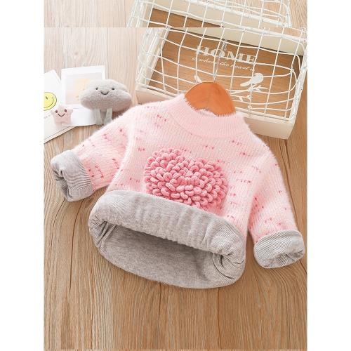 女童雙層德絨加厚寶寶打底毛衣