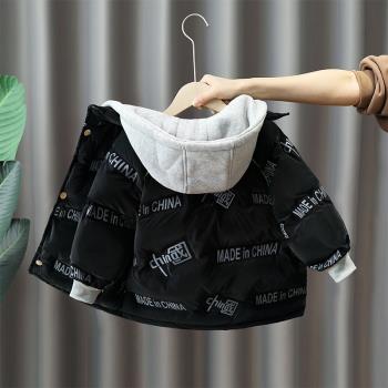 冬季男孩亮面外套加厚洋氣棉服