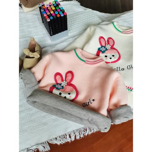 女童內穿冬季兔子德絨針織毛衣