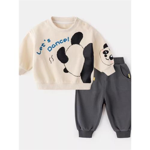 英國DHWA男童衛衣套裝秋裝寶寶兩件套卡通秋冬兒童童裝秋季嬰兒