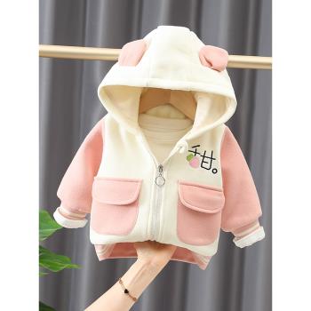 女寶寶外套春秋洋氣時髦兒童衣服春季嬰兒潮童裝一歲女童春裝上衣