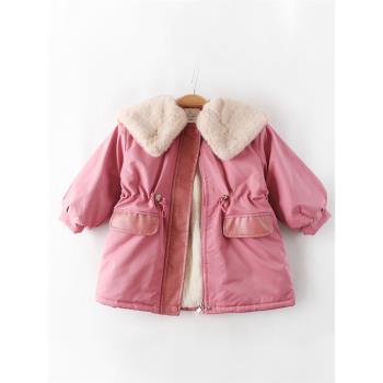 洋氣加絨加厚兒童冬季外出棉服