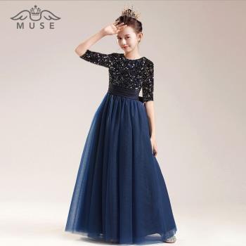 女大童時尚秋冬小提琴晚禮服