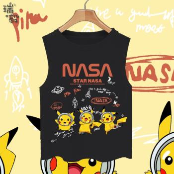 NASA皮卡丘精靈寶可夢航天T恤衫