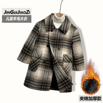 童裝大衣小香風妮子加棉毛呢外套