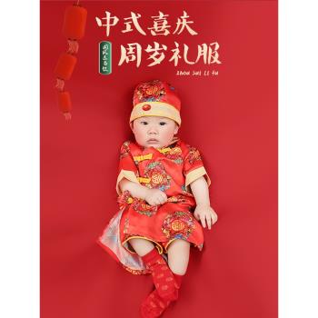 春夏季冠衣幼兒滿月百日宴女禮服