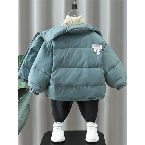 男童羽絨服2025新款加厚寶寶冬季小童炸街洋氣韓系兒童白鴨絨外套