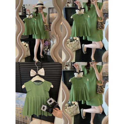 cicibaby親子裝母女裝背心裙夏季2023新款潮甜美洋氣連衣裙公主裙