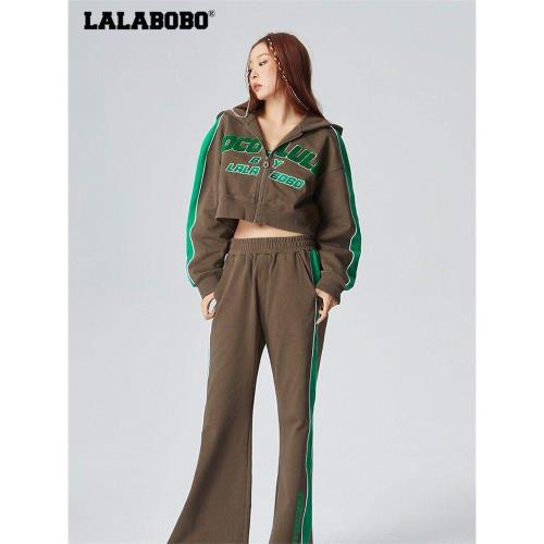 LALABOBO春季美式街頭蔬菜大戰針織開襟連帽衛衣外套|CBCA-WSTS17