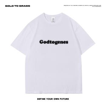 GTG原創復古oversize圓領短袖T恤