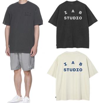 IAB STUDIO純棉重磅復古男士短袖T恤夏季上衣