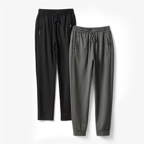 男士松緊腰帶抽繩錦綸運動褲 收口散口 休閑長褲春秋款男款K