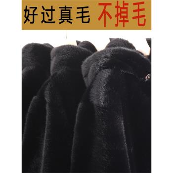 海寧連帽貂皮大衣青年冬季外套