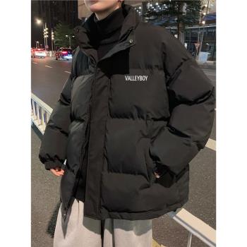 日系潮牌羽絨服男冬季大碼立領寬松羽絨棉衣外套加厚保暖棉服男孩
