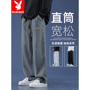 花花公子秋冬季男款加絨牛仔褲