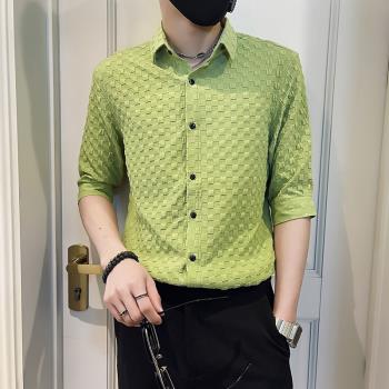 設計感小眾痞帥上衣服短袖襯衫