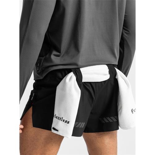 男士跑步運動速干三分褲150g單層薄款開叉彈力大碼健身寬松短褲