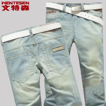 寬松休閑青年春季韓版潮流牛仔褲