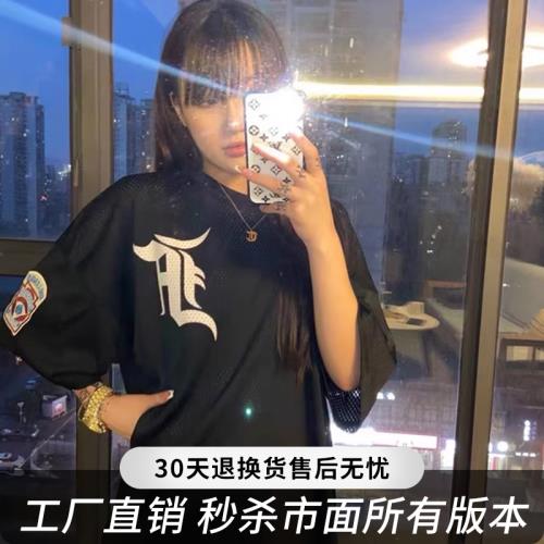 FOG第五季主線寬松透氣網眼短袖美式高街休閑袖章T恤比伯同款棒球