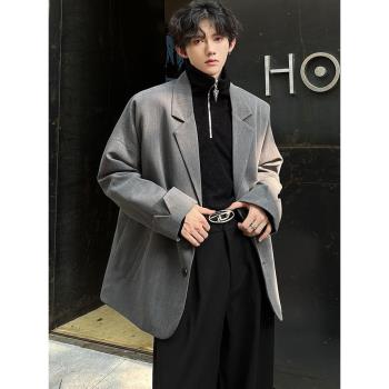 春秋林彎彎男裝外套les潮帥t小西裝小碼休閑西服韓版chic復古bf風