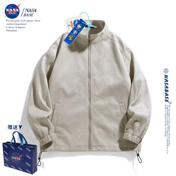 NASA秋季美式潮牌休閑上衣麂皮絨