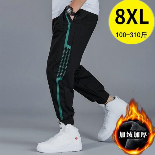 秋冬加肥大碼休閑褲男士大碼寬松褲子純棉運動300斤衛褲潮流顯瘦