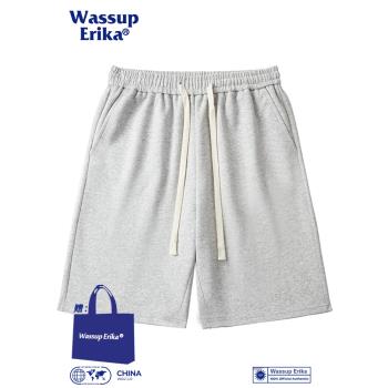 WASSUP ERIKA灰色跑步運動短褲