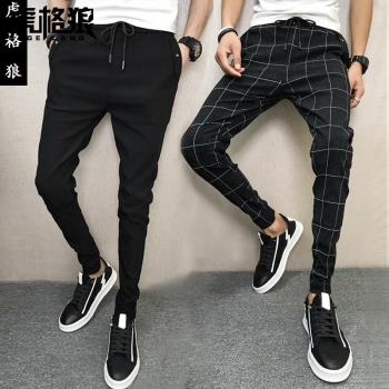 精神小夥春秋季新款修身休閑褲子