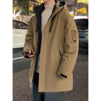 秋冬季連帽加厚男款外套羽絨棉服